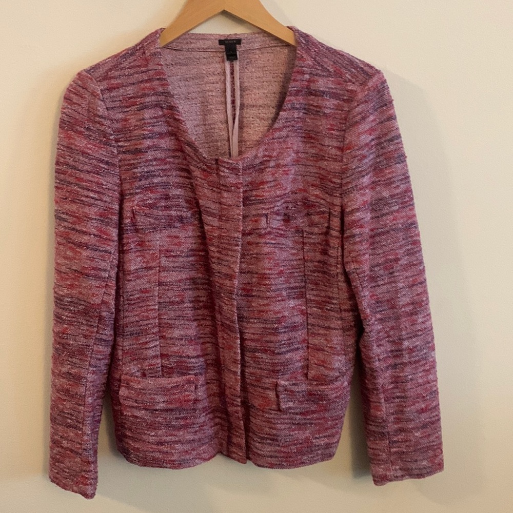J. Crew Pink Textured Blazer